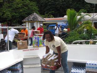 Image #20 - Hurricane Tomas Relief Effort (Packing the goods)